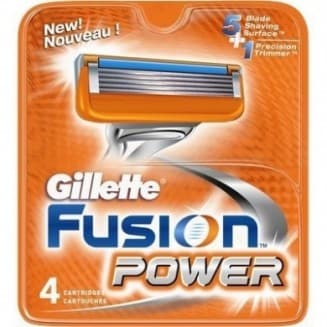 Gillette Fusion Power Lame di Ricambio 4 PZ