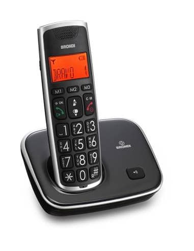 TELEFONO CORDLESS BRONDI BRAVO GOLD 2 NERO