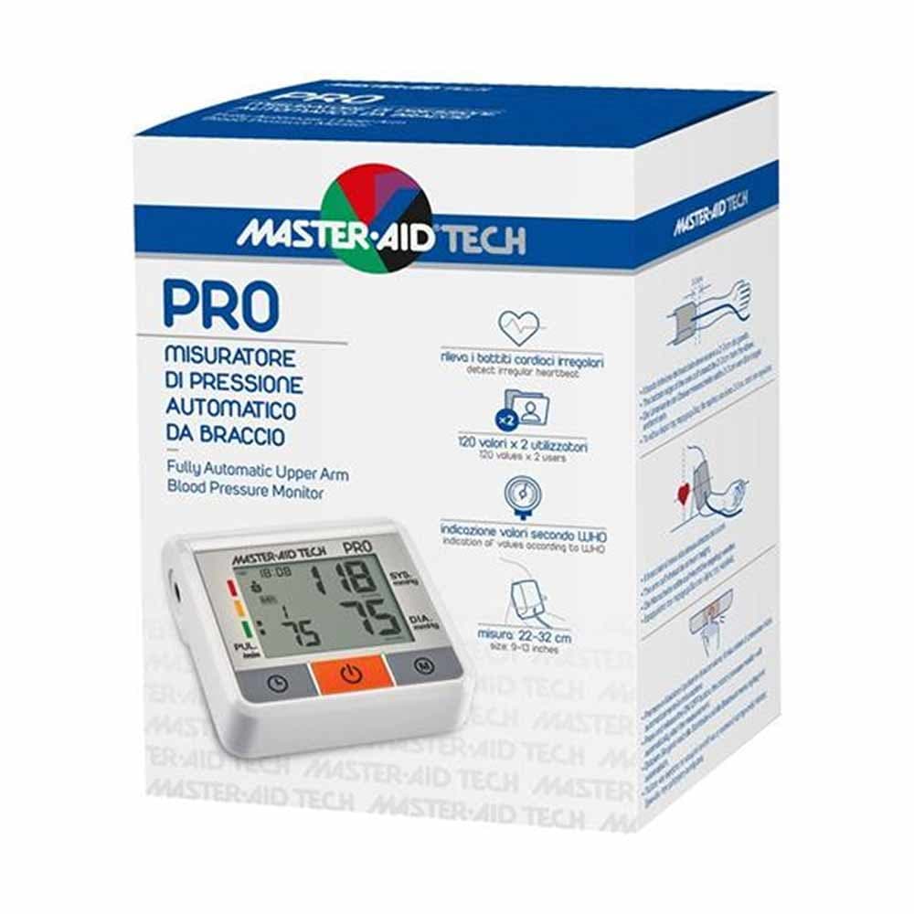 Master-Aid Tech Pro - Misuratore di pressione automatico per l'ipertensione, 1 pezzo