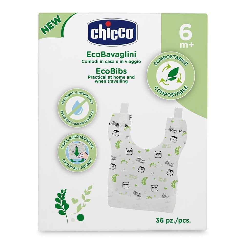 Chicco Bavaglini Monouso Compostabili, 36 Bavagline