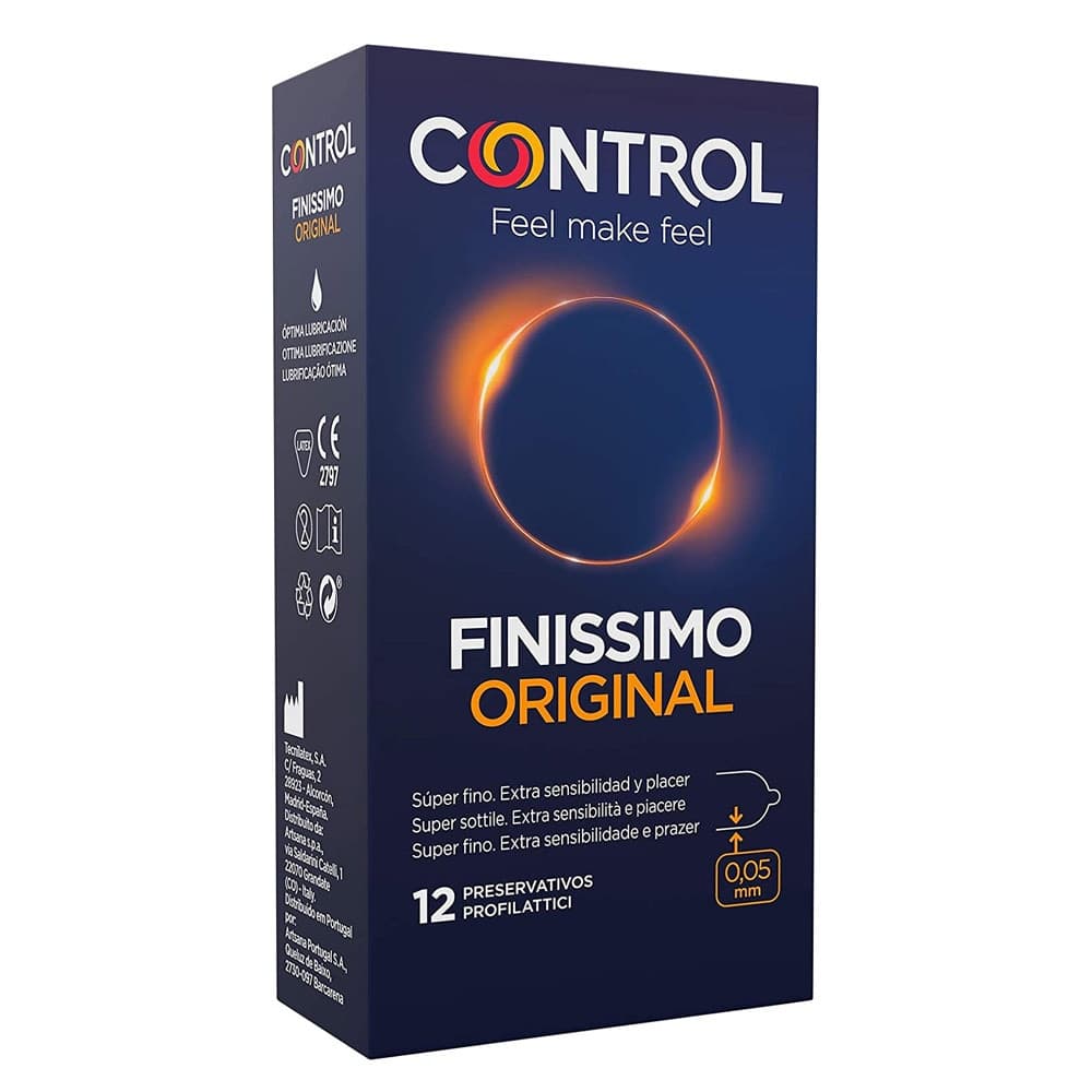 Control Sensivity - Finissimo Original 0.05mm Profilattico, 12 Profilattici