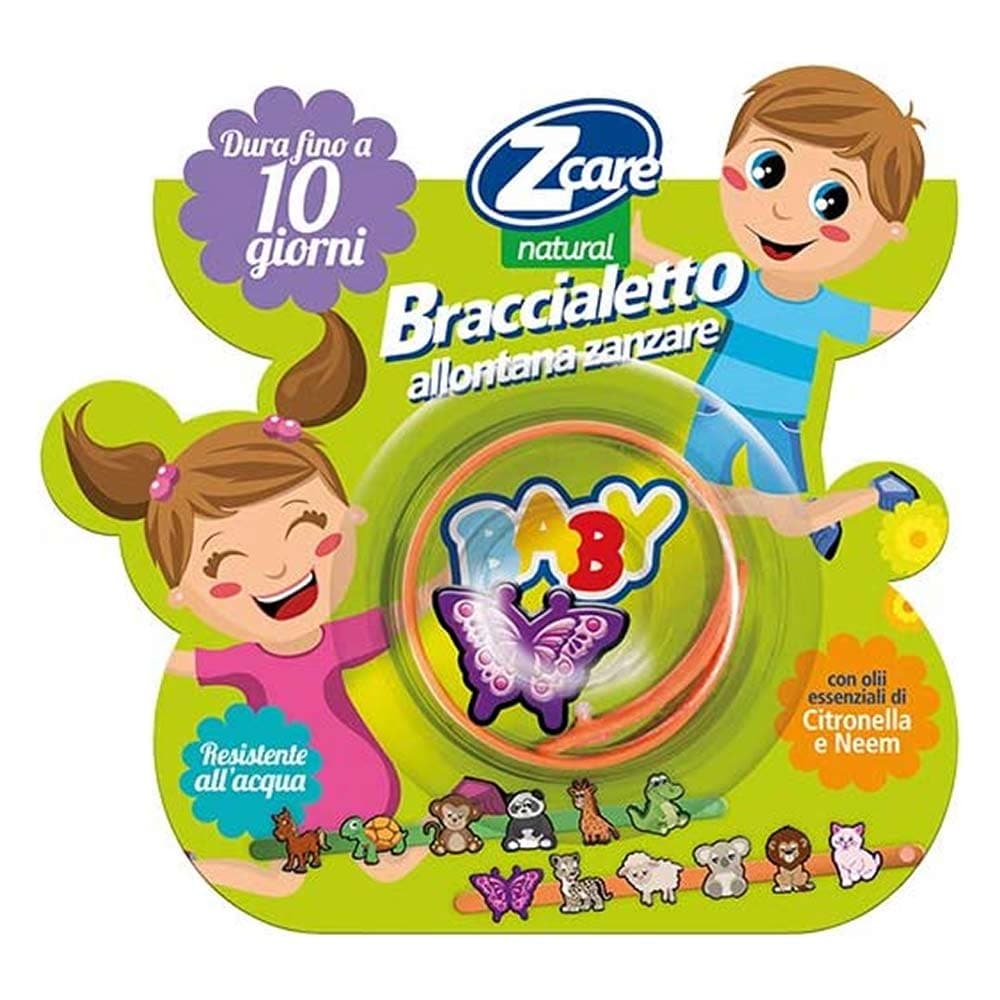 Zcare Natural Baby Braccialetto Antizanzare Resistente All'Acqua