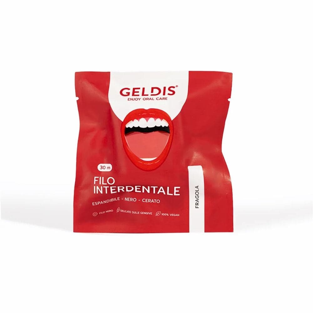 Geldis Filo Interdentale espandibile alla Fragola, 30metri