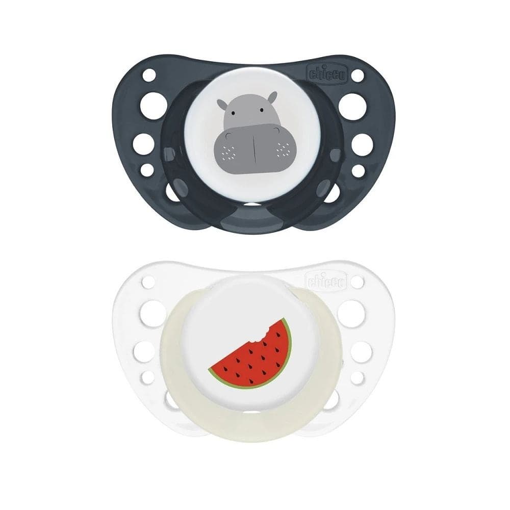 Chicco PhysioForma - Air Lumi Succhietto 16-36M Tettarella in Silicone, 2 Pezzi
