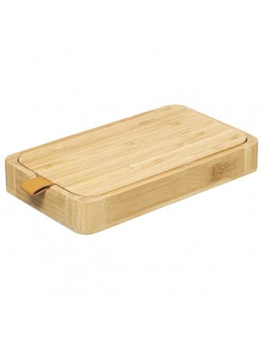 Portagioie bamboo con specchio 24x3x14cm