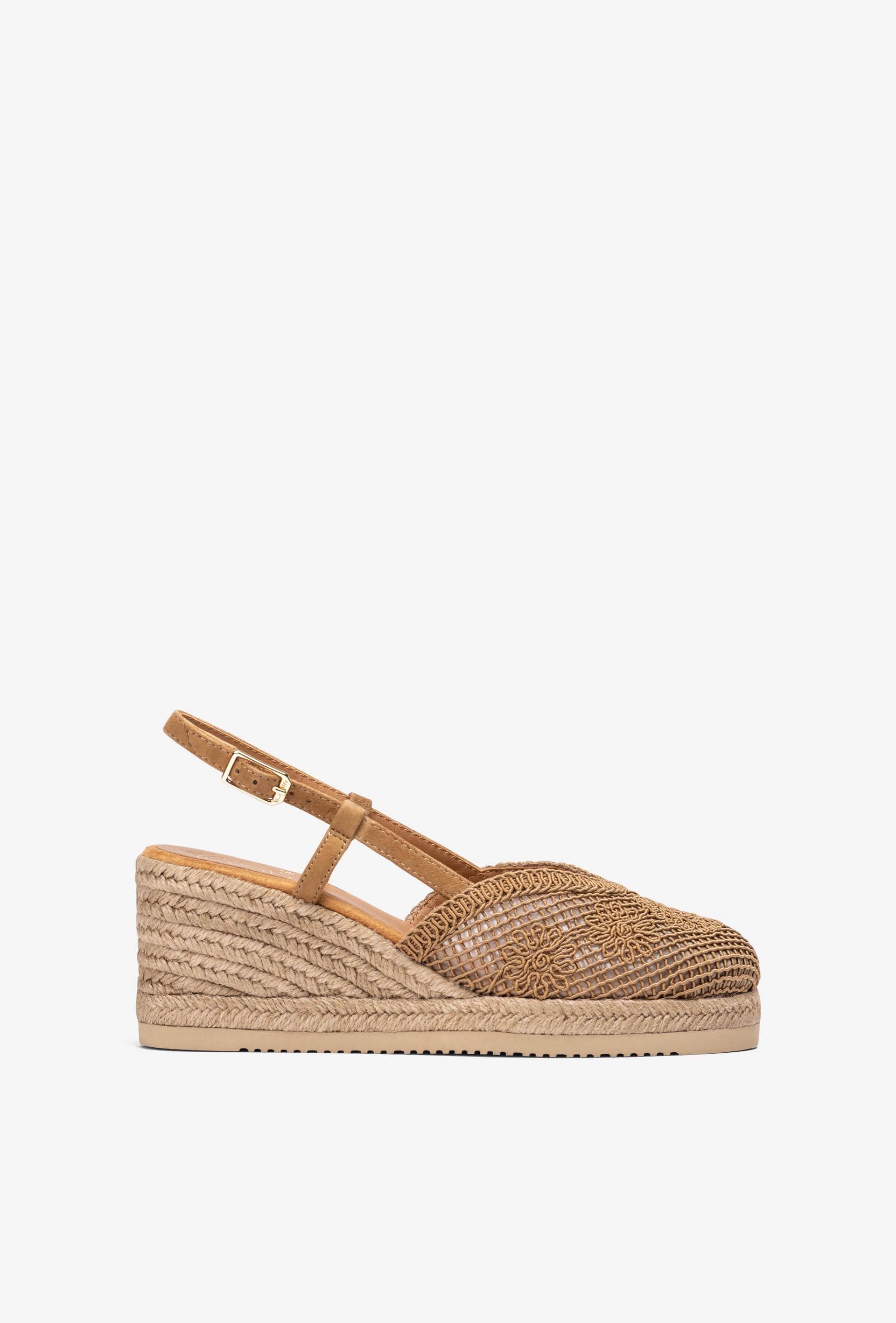 Espadrillas sabot in tessuto ricamato