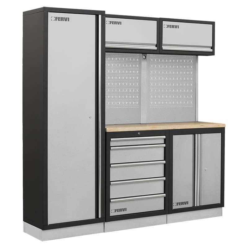 Arredamento modulare per officina in acciaio A007C Fervi 1960x498x2000 mm