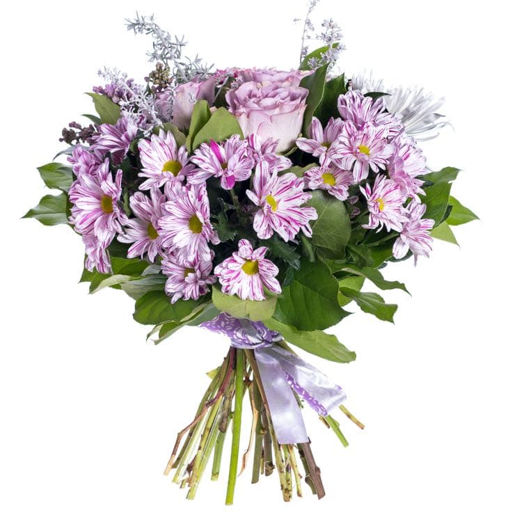 mazzo funebre viola