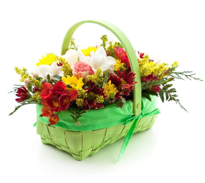 cesto fiori misti