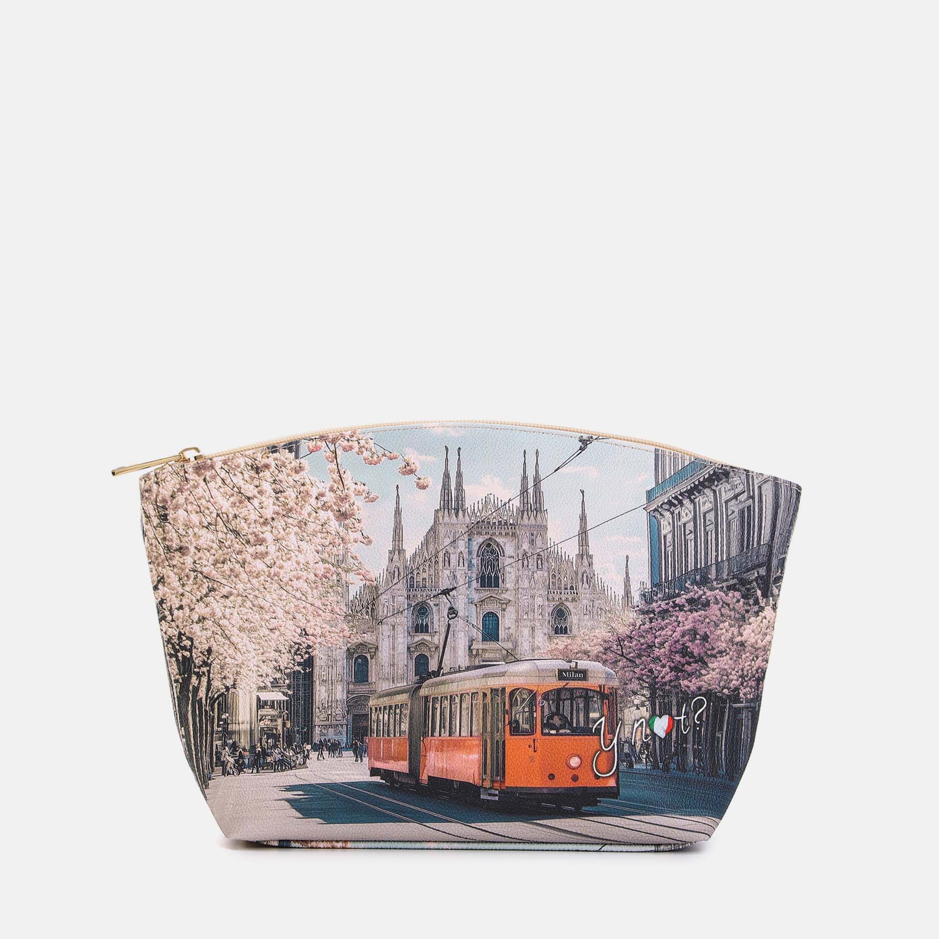YNot Ynot? Yes Bag Beauty Case Stampa Città Milan Beauty case da donna