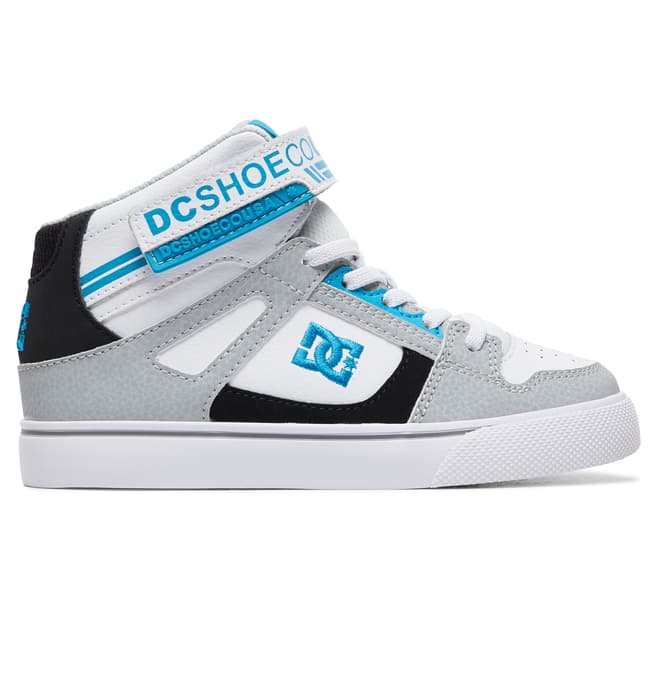 DC Shoes Pure High-Top EV - Scarpe Alte di Pelle Grigio Bambini