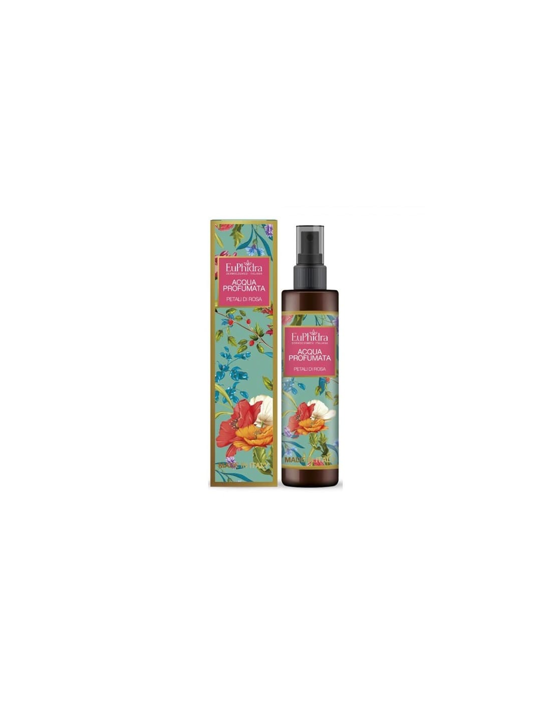 Euphidra Petali di Rosa Acqua Profumata - Zeta Farmaceutici - 125 ml - Acqua profumata dal delicato aroma di petali di rosa