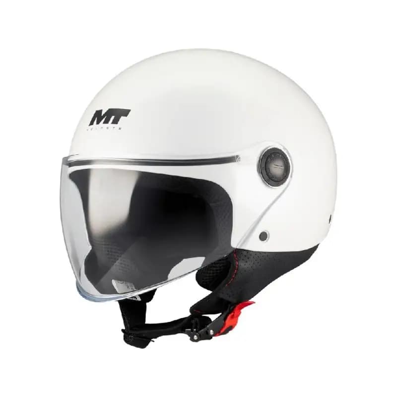 Casco Jet Mt Helmets Of501 B Street S A0 Pure Bianco Lucido L