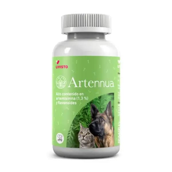 Artennua Livisto Artemisia Annua - Supporto per il Sistema Immunitario e contro la Leishmania | 90 Capsule per Cani e Gatti