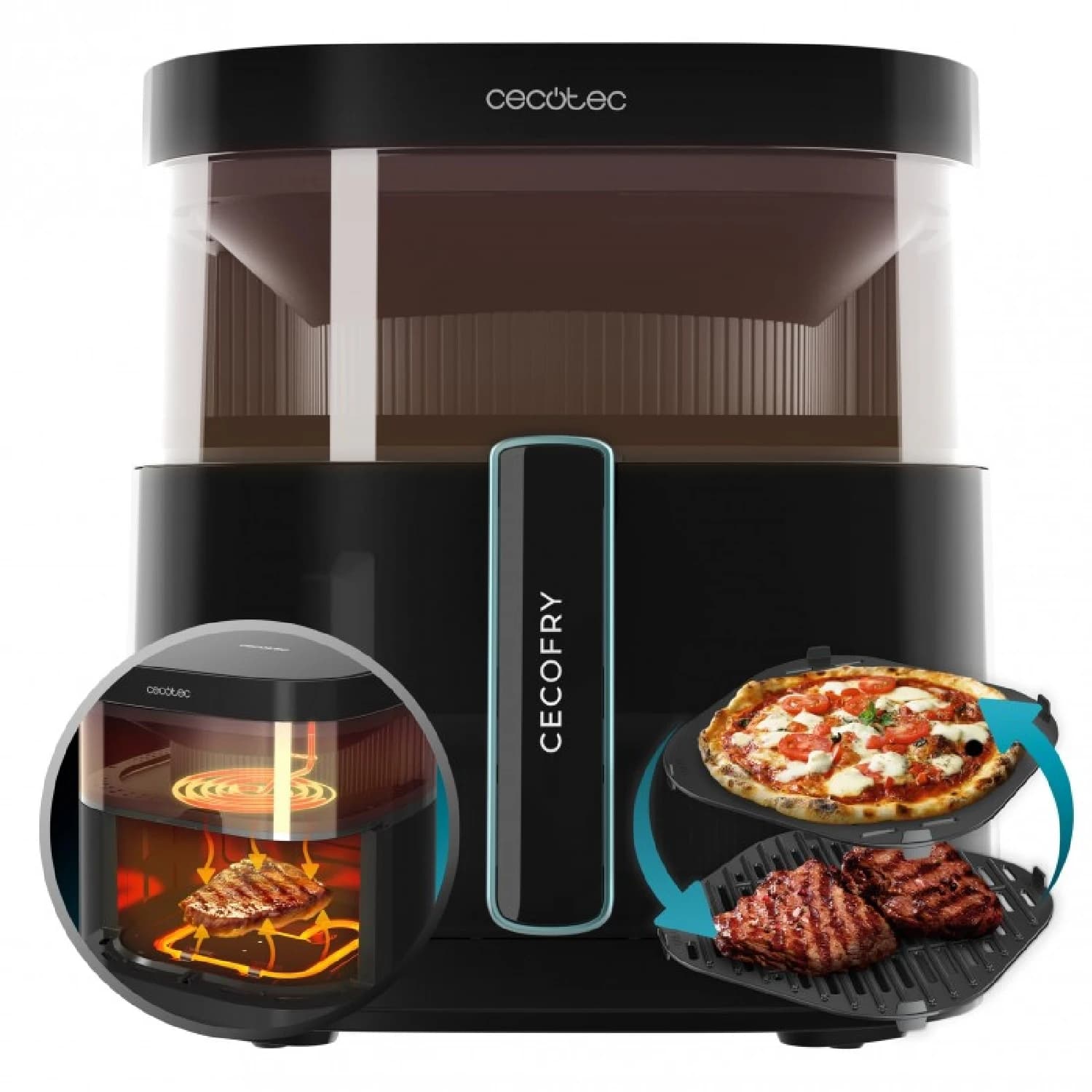 Cecotec Friggitrici senza olio Cecofry&Grill Duoheat 6500