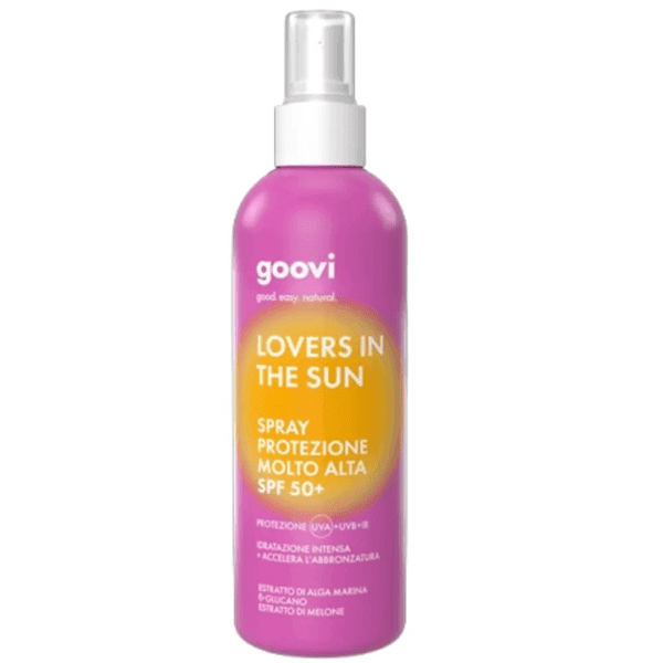 Goovi Lovers In The Sun SPF 50+ 200 ml Spray Latte Solare Protezione Molto Alta Corpo