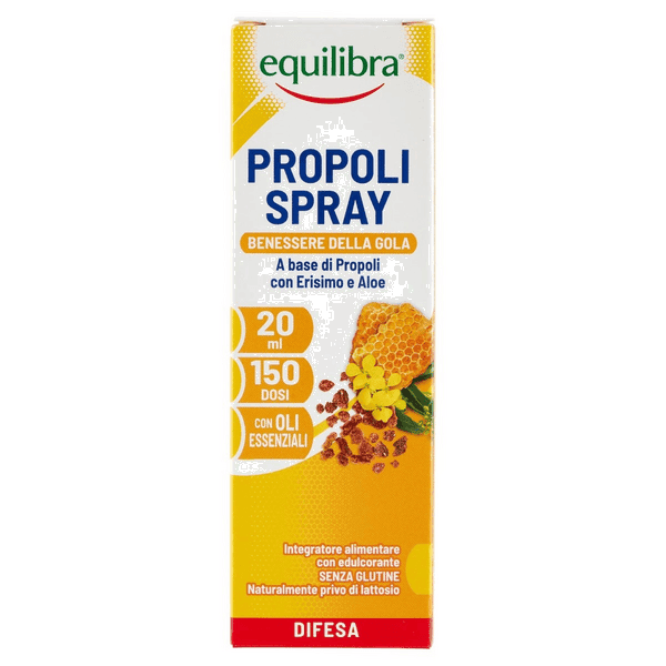 Equilibra Propoli Spray Integratore per Gola e Voce 20 ml