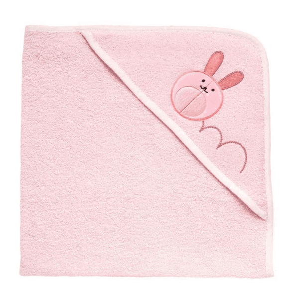 Chicco Accappatoio Quadrato in Spugna Rosa Coniglio 0M+
