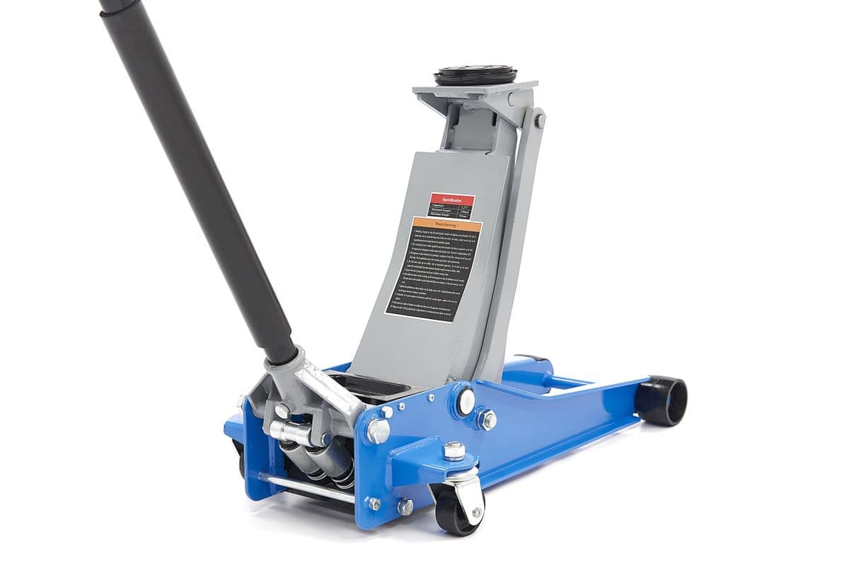HBM cric idraulico da officina 3,5 tonnellate, extra basso, lungo