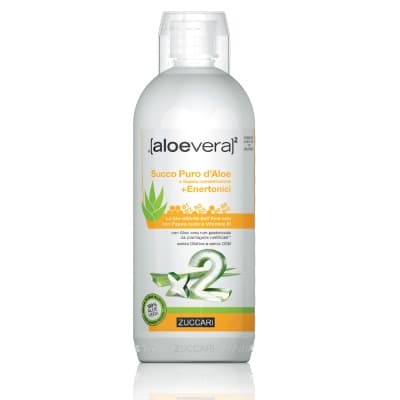Zuccari AloeVera 2 Succo Puro D'Aloe A Doppia Concentrazione + Enertonici 1 L