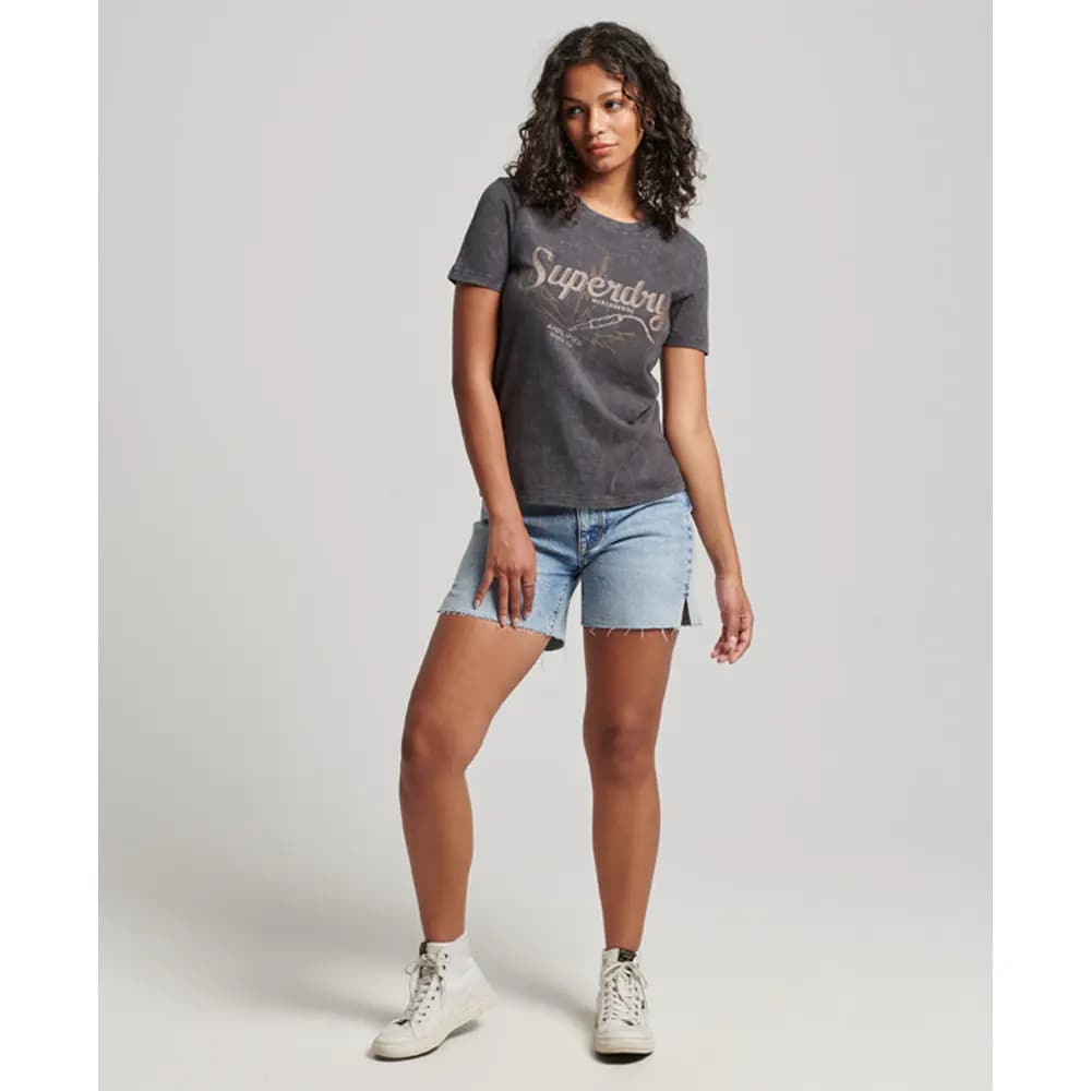 T-shirt aderente da bambina Superdry Vintage Merch Store