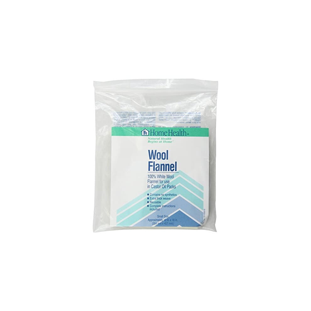 Flanella di lana Home Health - Misura piccola 12"""" x 18"""" - 100% lana bianca, trama extra spessa, non sbiancata, senza sintetici, per impacchi di