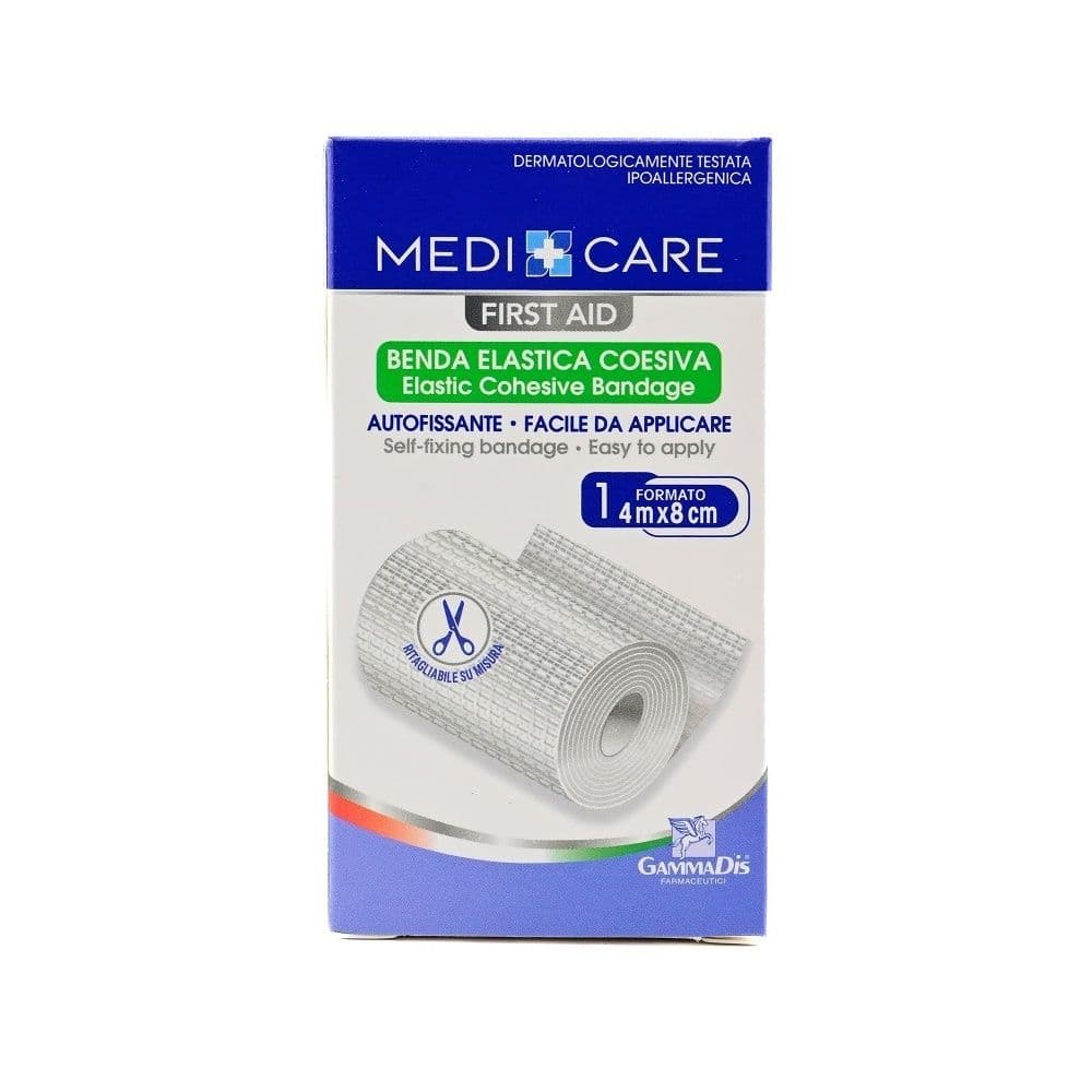 Medicare Benda Coesiva 8cm x 4m 1 pz Bendaggio/i