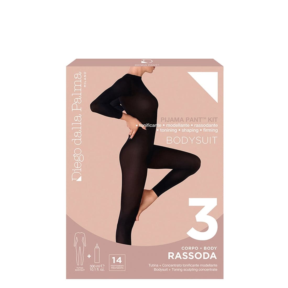 Diego Dalla Palma Milano 3.Rassoda Pijama Pant Kit 1 pz + 300 ml Gambe, fianchi, vita e braccia Kit