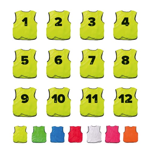 Training bibs with back numbers (1-12) - set of 12