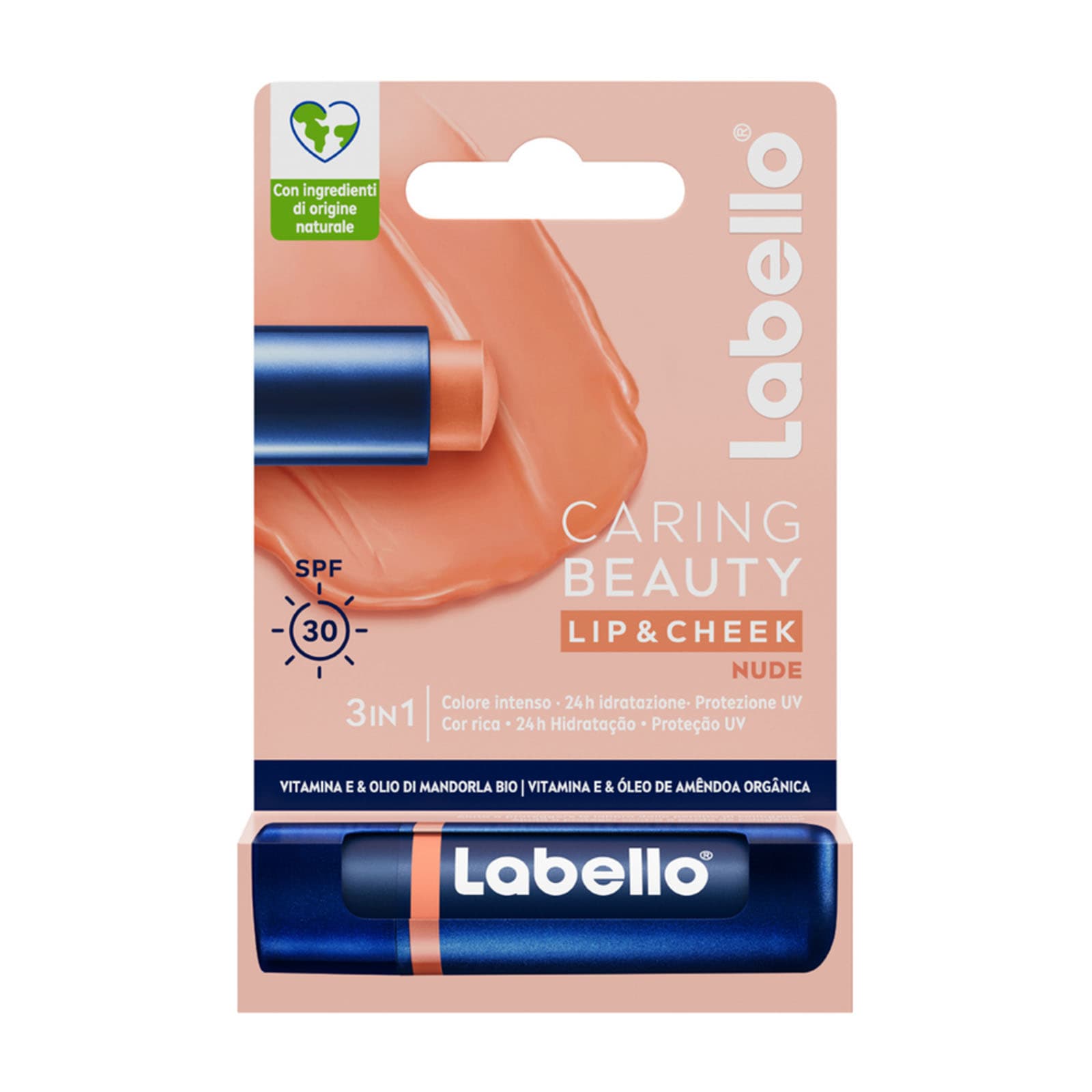 Caring Beauty 3in1 Spf30 Vitamina E & Olio Di Mandorla Bio Nude