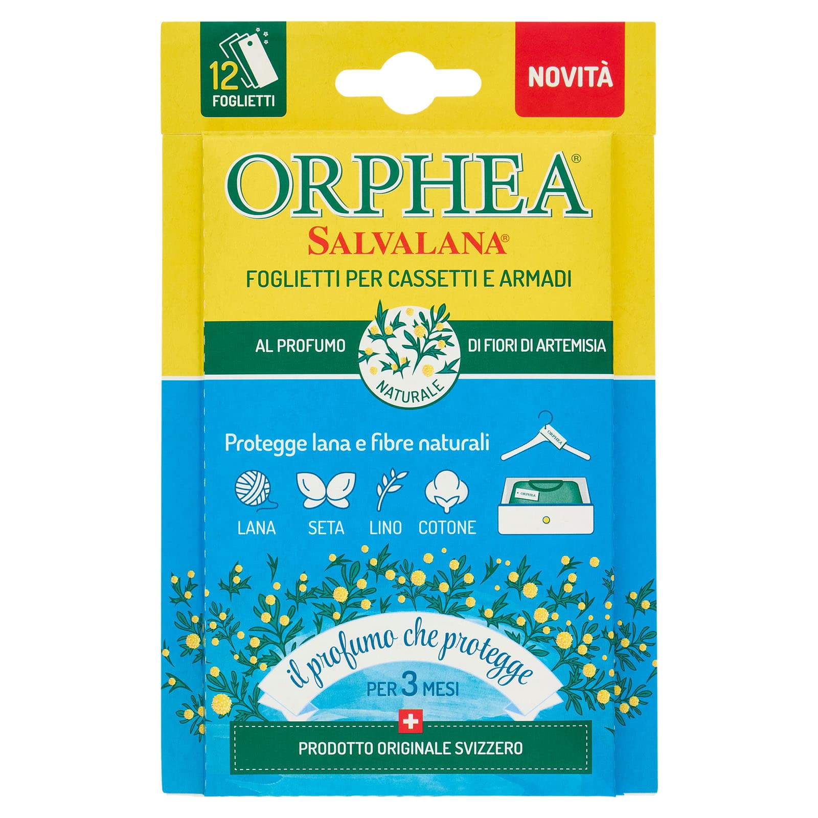 Salvalana Foglietti Per Cassetti E Armadi Al Profumo Di Fiori Di Artemisia 12 X 0,65 G