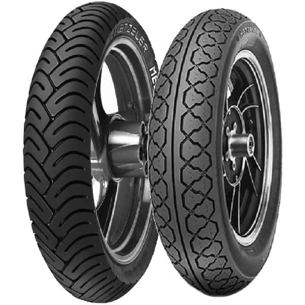 COPPIA GOMME METZELER 3.00-17 50P ME 22 + 110/90-16 59S PERFECT ME 77