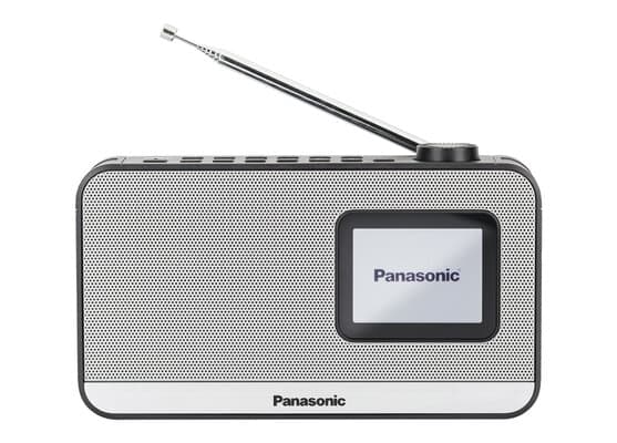 Radio FM portatile con DAB+, Bluetooth®, alimentazione con cavo o a batteria, argento