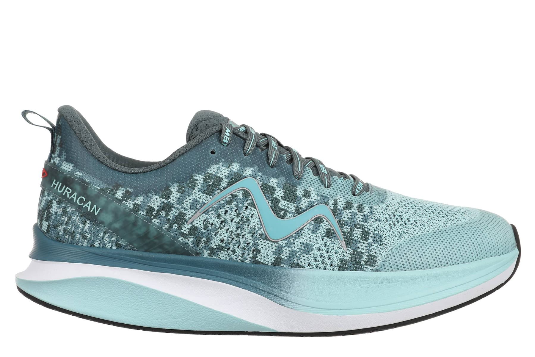 MBT HURACAN-3000 II-CAMOUFLAGE Scarpe da corsa da uomo - colore:AQUA - numero:42.5