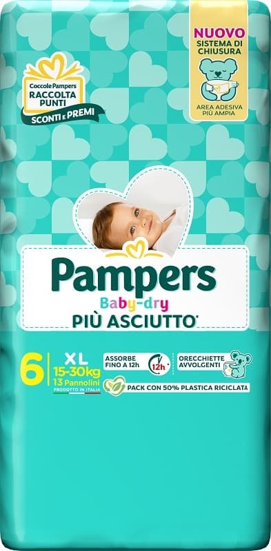 Pampers Baby Dry Pannolino Downcount XL 13 Pezzi - PAMPERS