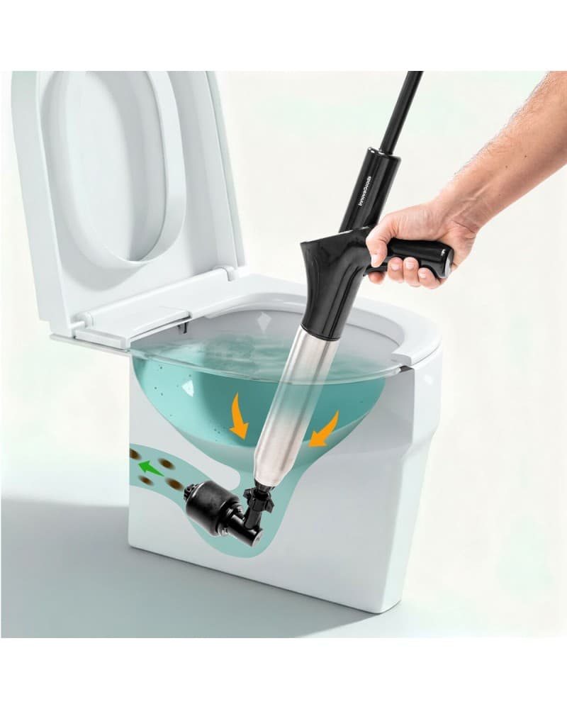 Sturalavandini ad aria compressa ad alta pressione con accessori e manometro 5 in 1 Jetpro InnovaGoods