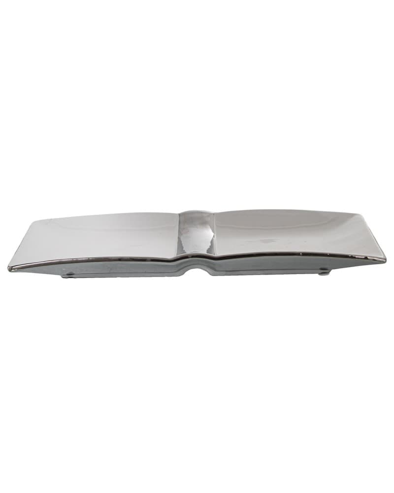 Centrotavola Alexandra House Living Argentato, Bianco, 31 x 14 x 3 cm