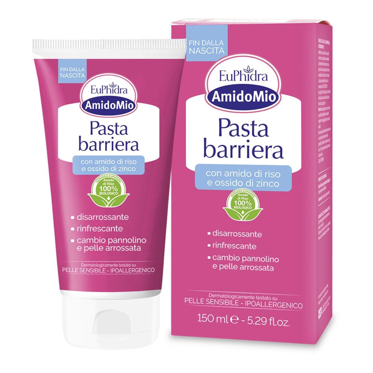 Euphidra AmidoMio - Pasta Barriera per Pelle Arrossata e Cambio Pannolino, 150ml