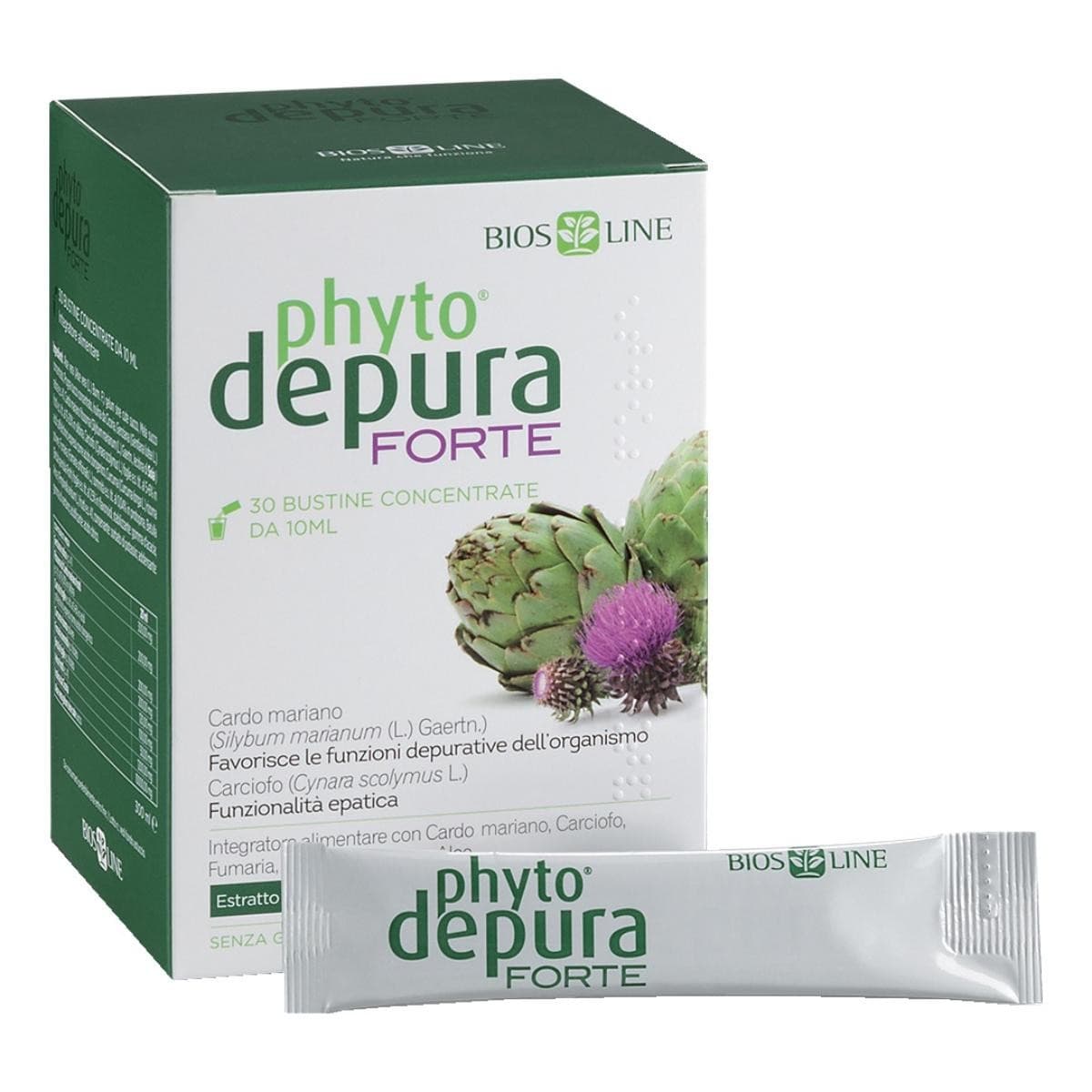 Bios Line Phytodepura Forte Concentrato Integratore Alimentare, 30 Bustine