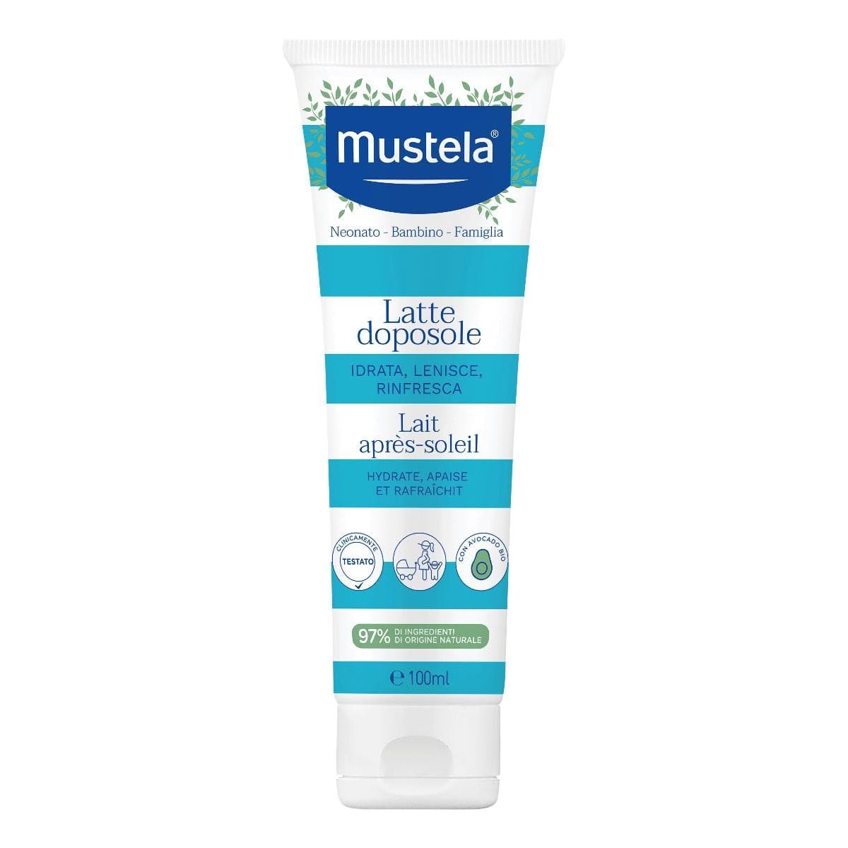 Mustela Latte Doposole 100 ml Per Neonati e Bambini Idratante, Lenitivo e Rinfrescante