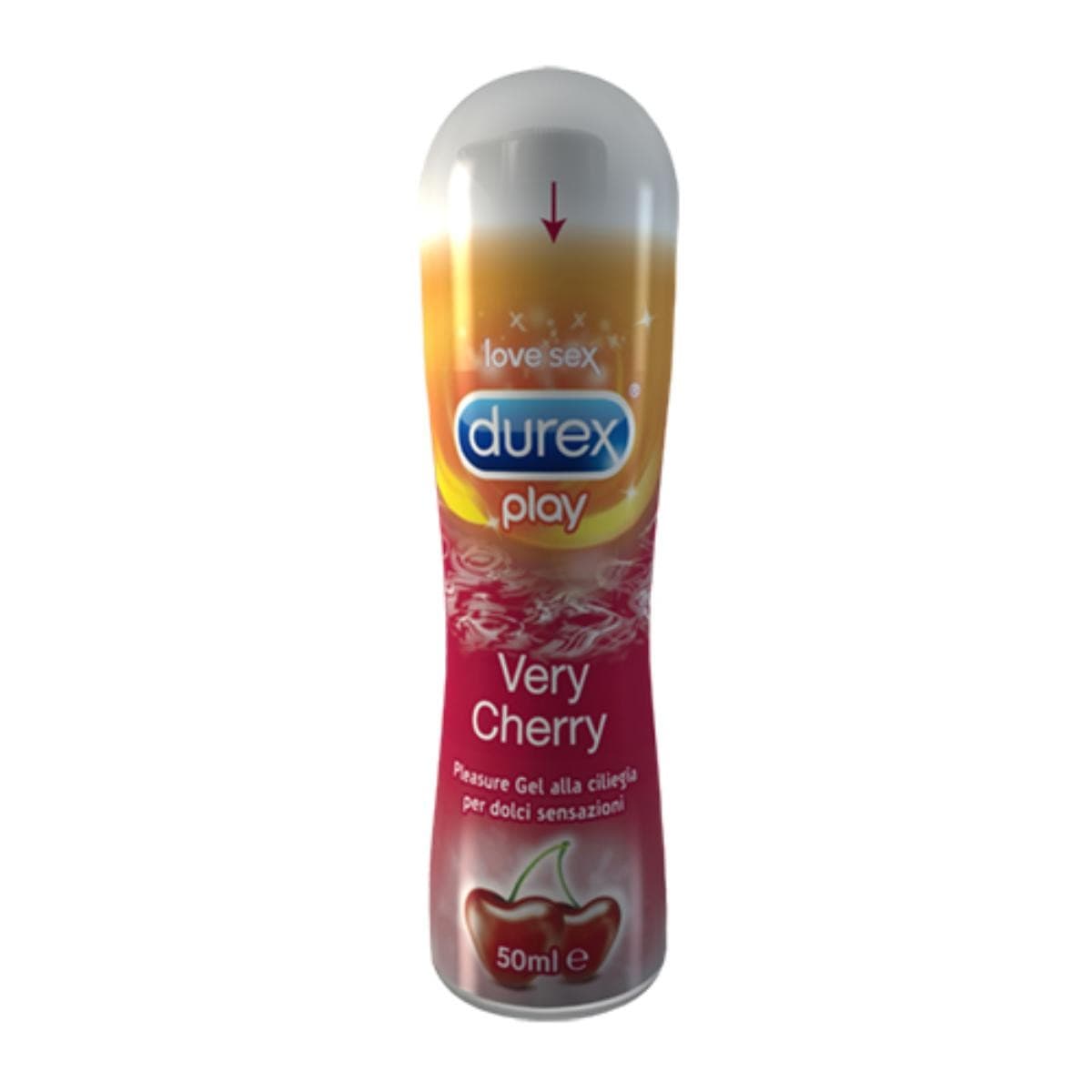 Durex Play Pleasure Gel Very Cherry Gel Lubrificante Intimo Gusto Ciliegia, 50ml