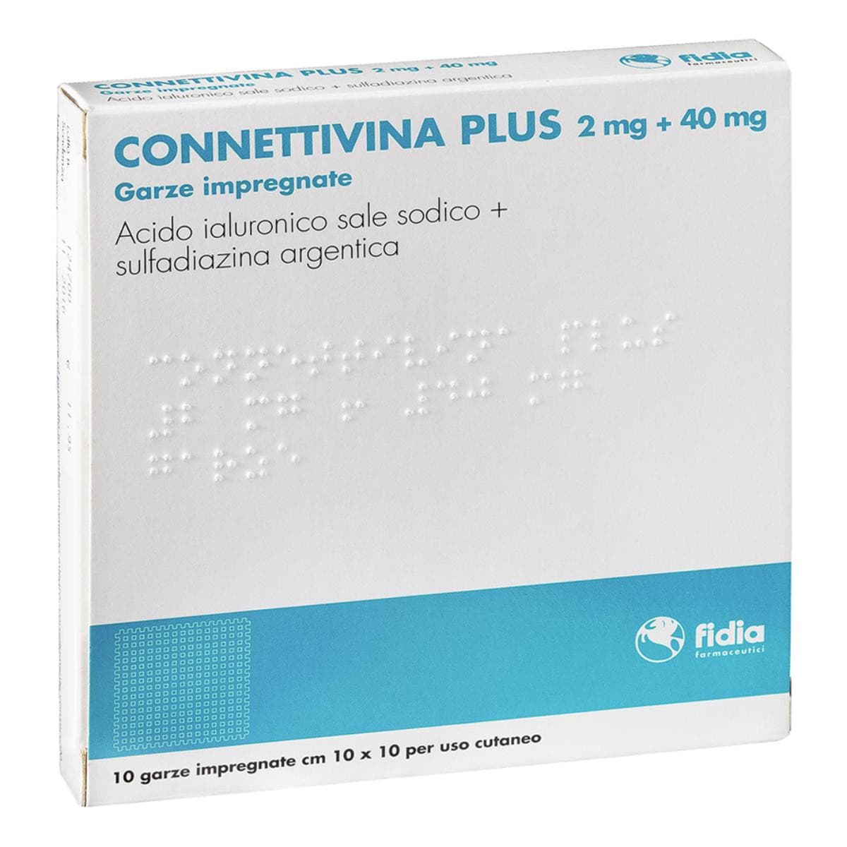 Connettivina Plus 2 Mg + 40 Mg Garze Impregnate 10 Garze Impregnate Cm 10 X 10