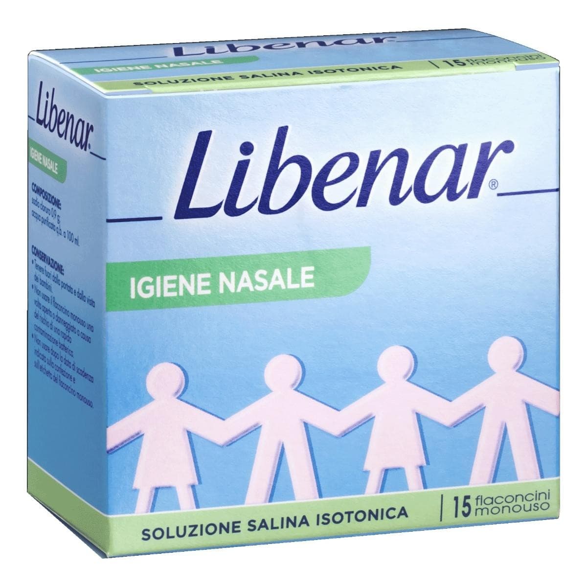 Libenar Soluzione Fisiologica Salina Sterile Senza Conservanti, 15 Flaconcini