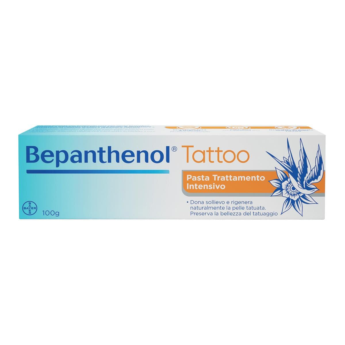 Bepanthenol Tattoo Pasta Trattamento Intensivo Tatuaggio con Pantenolo, 100g