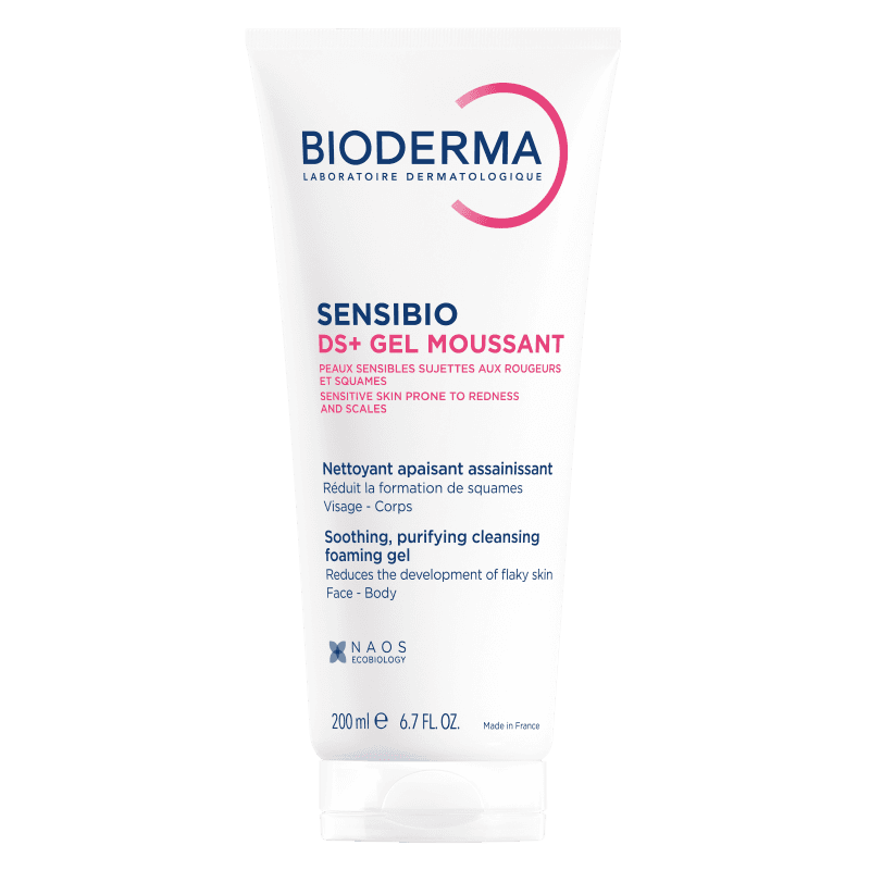Bioderma Sensibio DS+ Gel Moussant - Gel detergente anti-rossori per viso e corpo - 200 ml