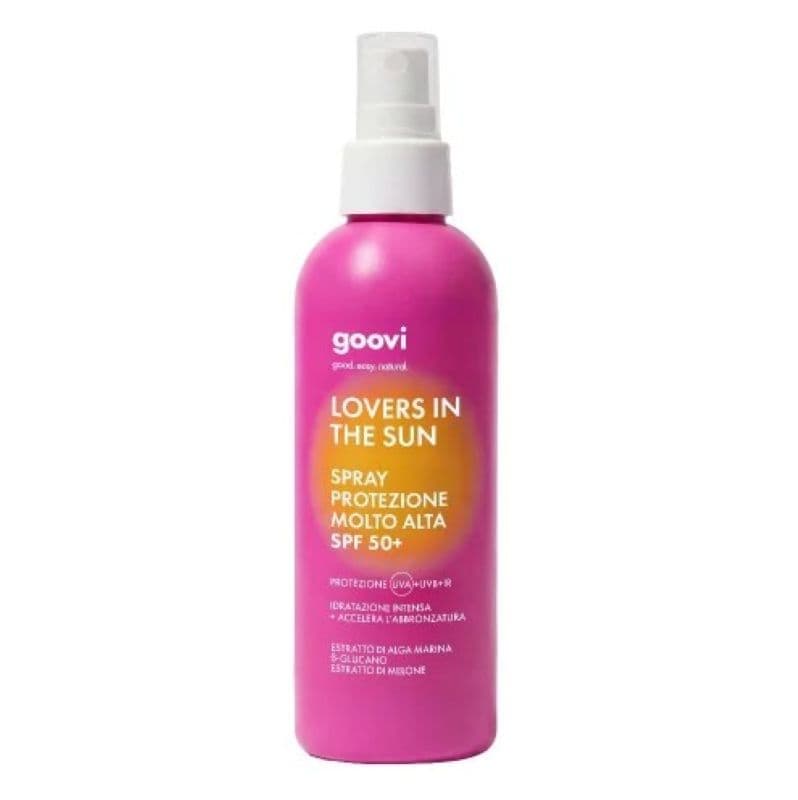 Goovi Lovers In The Sun Crema Spray Corpo SPF50+ - Protezione solare alta per il corpo - 200 ml