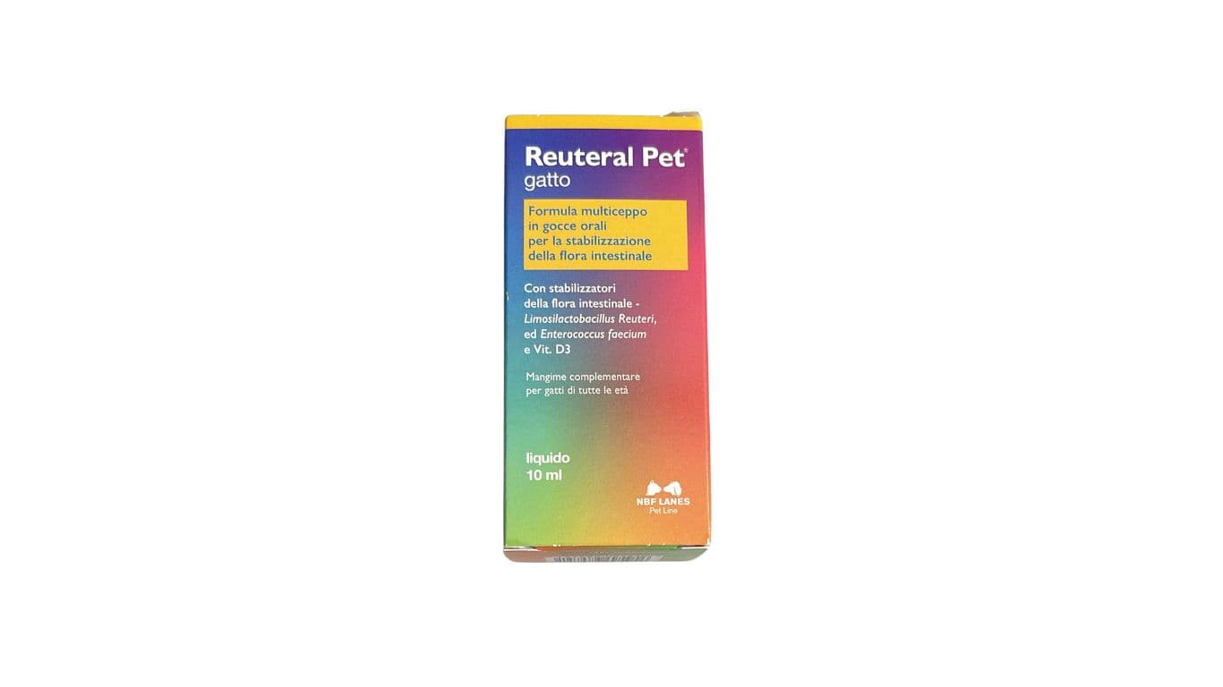 Reuteral Pet Gatto Gocce 10 ml - Mangime per Flora Intestinale