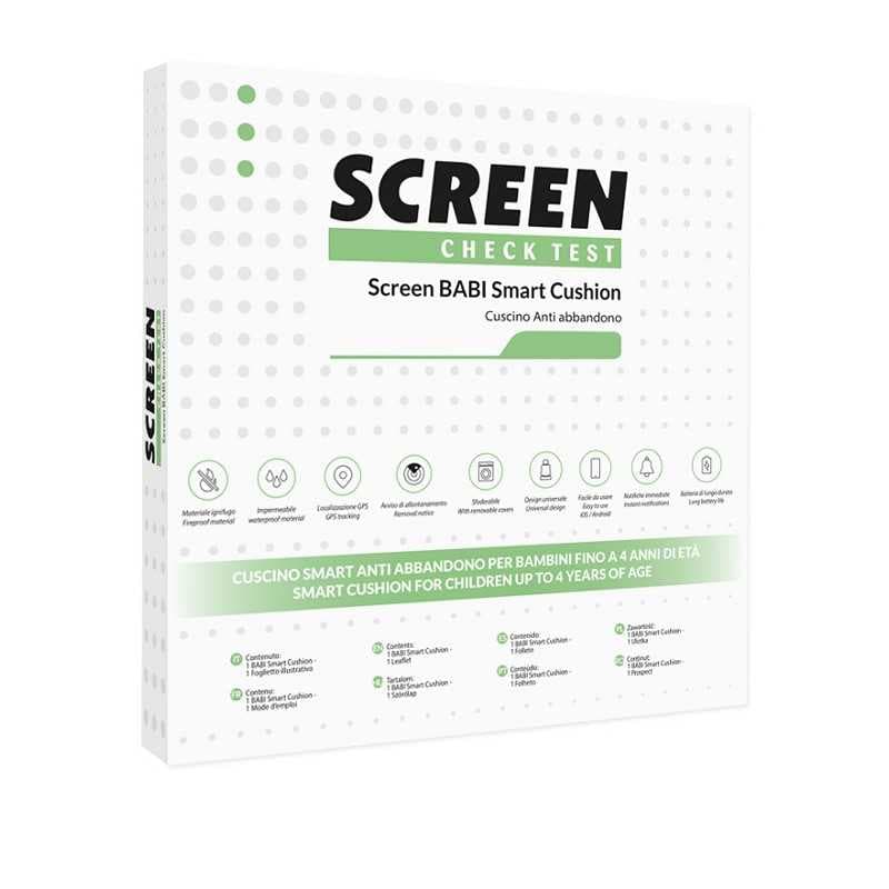 Screen babi smart cushion cuscino antiabbandono seggiolino auto con allarme sonoro su app