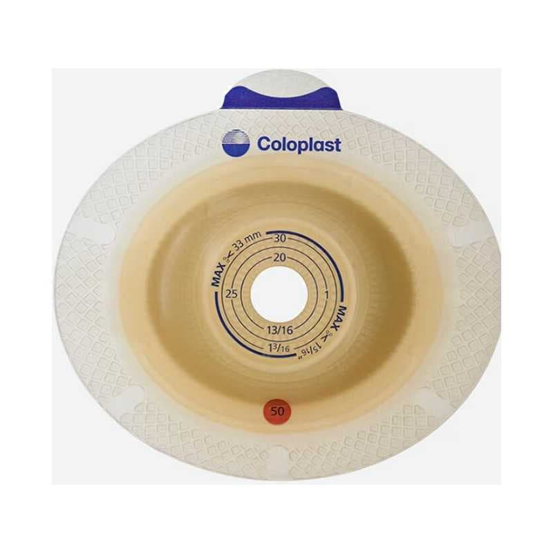 Placca per urostomia sistema a 2 pezzi sensura xpro convex light foro ritagliabile 15-33mm flangia 50mm 5 pezzi