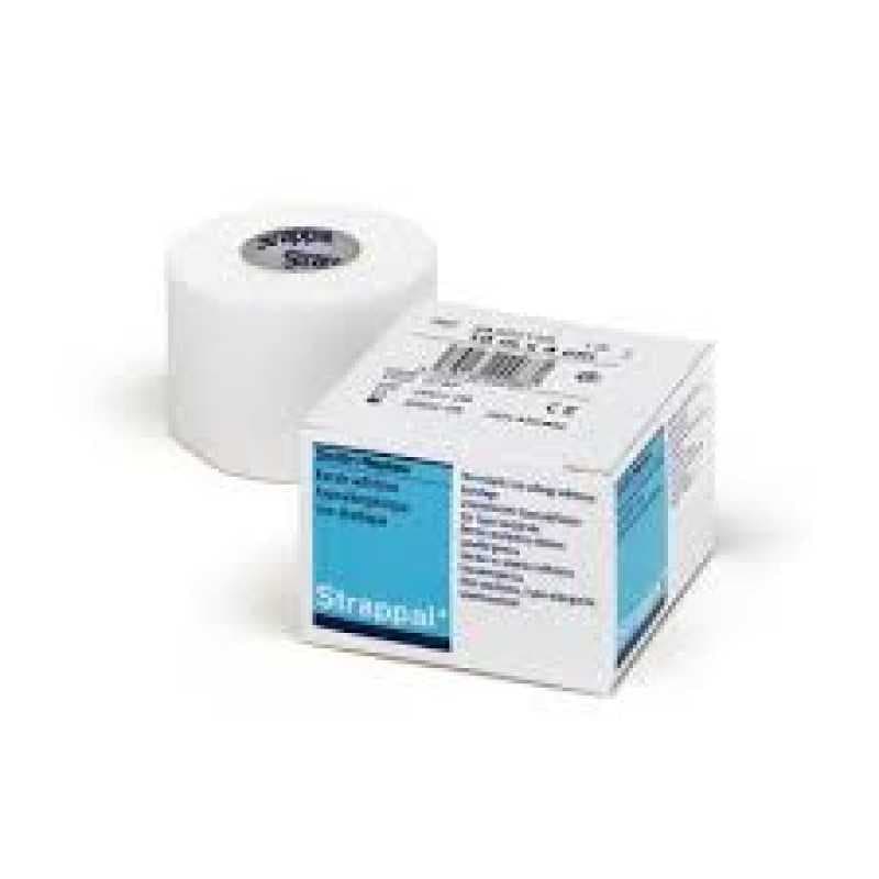 Benda anelastica adesiva ipoallergenica strappal in viscosa bianca senza resine e gomme naturali 5x1000cm